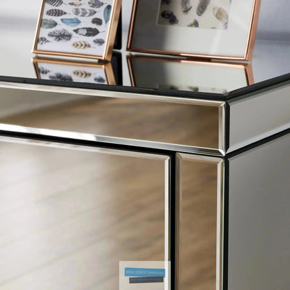 Seville 5 Drawer Mirrored Tallboy Chest My Store
