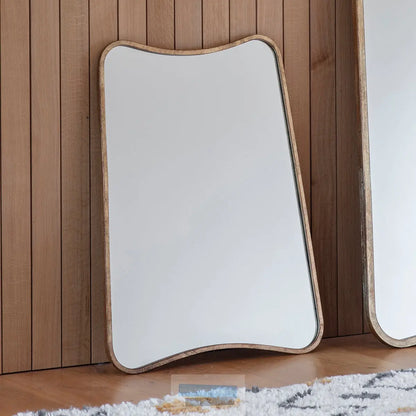 Kurva Distressed Gold Mirror High Street Mirrors