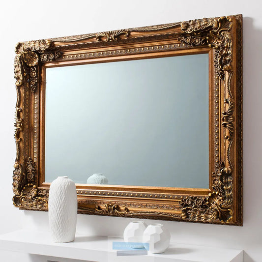 Carved Louis Ornate Mirror in Gold High Street Mirrors