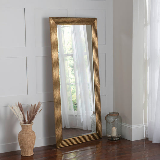 Ripple Gold Framed Bevelled Wall Mirror 10 sizes My Store